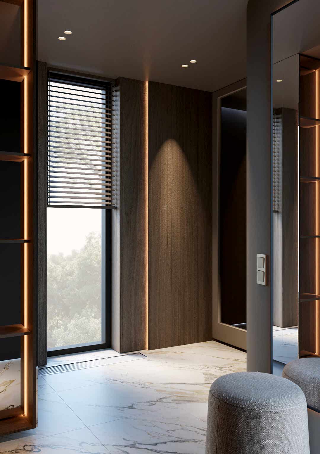 Дизайн проект: Трехкомнатная квартира в элитном стиле