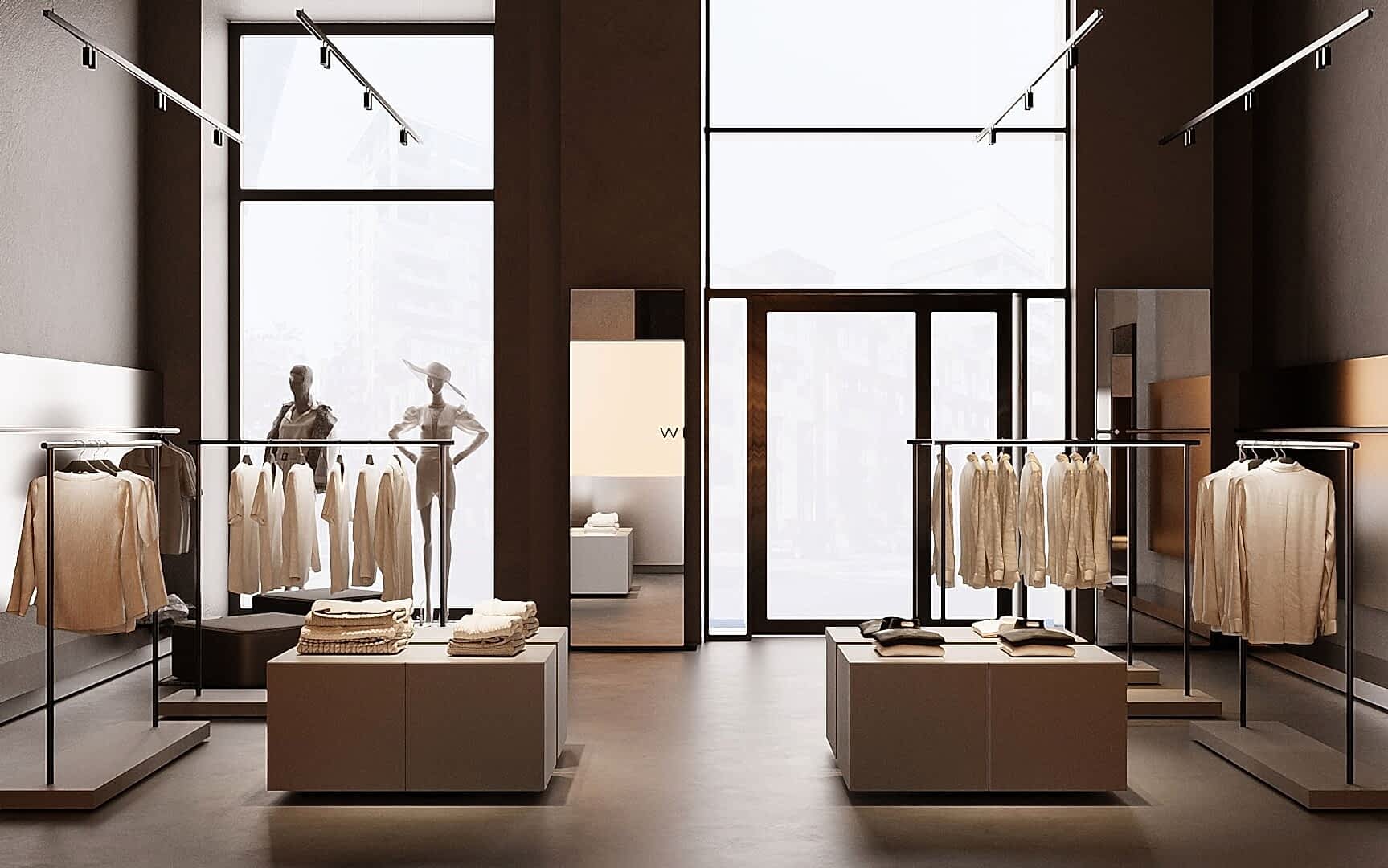 Выполненный дизайн интерьера GB Arch - Дизайн-проект коммерческого помещения под магазин одежды FLOW - фото №5