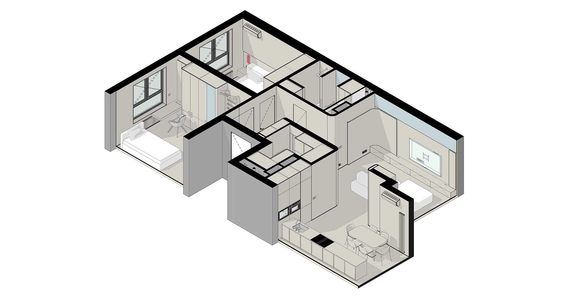 Выполненный дизайн интерьера GB Arch - Дизайн-проект CHEREMUSHKI - фото №2