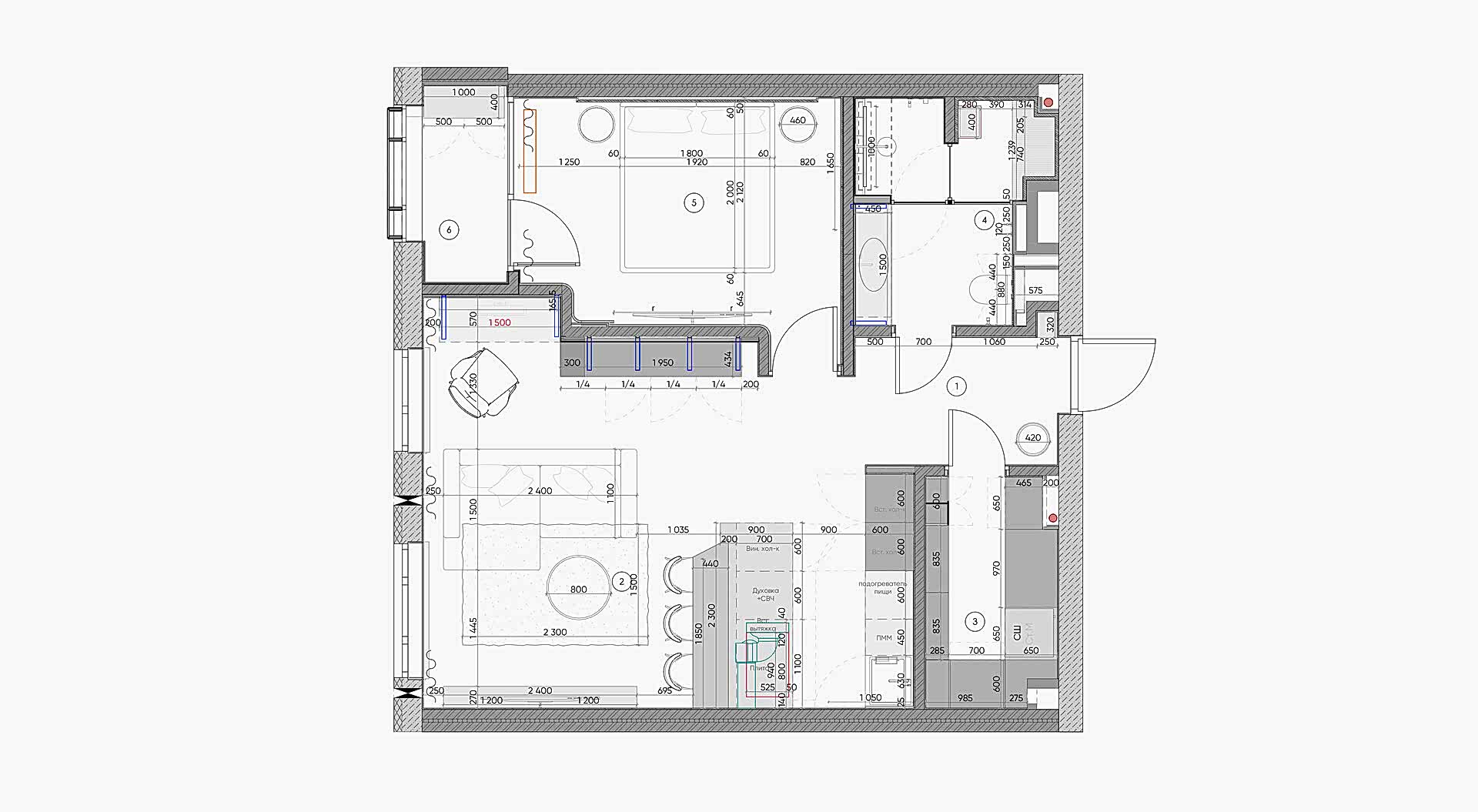 Выполненный дизайн интерьера GB Arch - Дизайн-проект RICHMOND 2 - фото №1