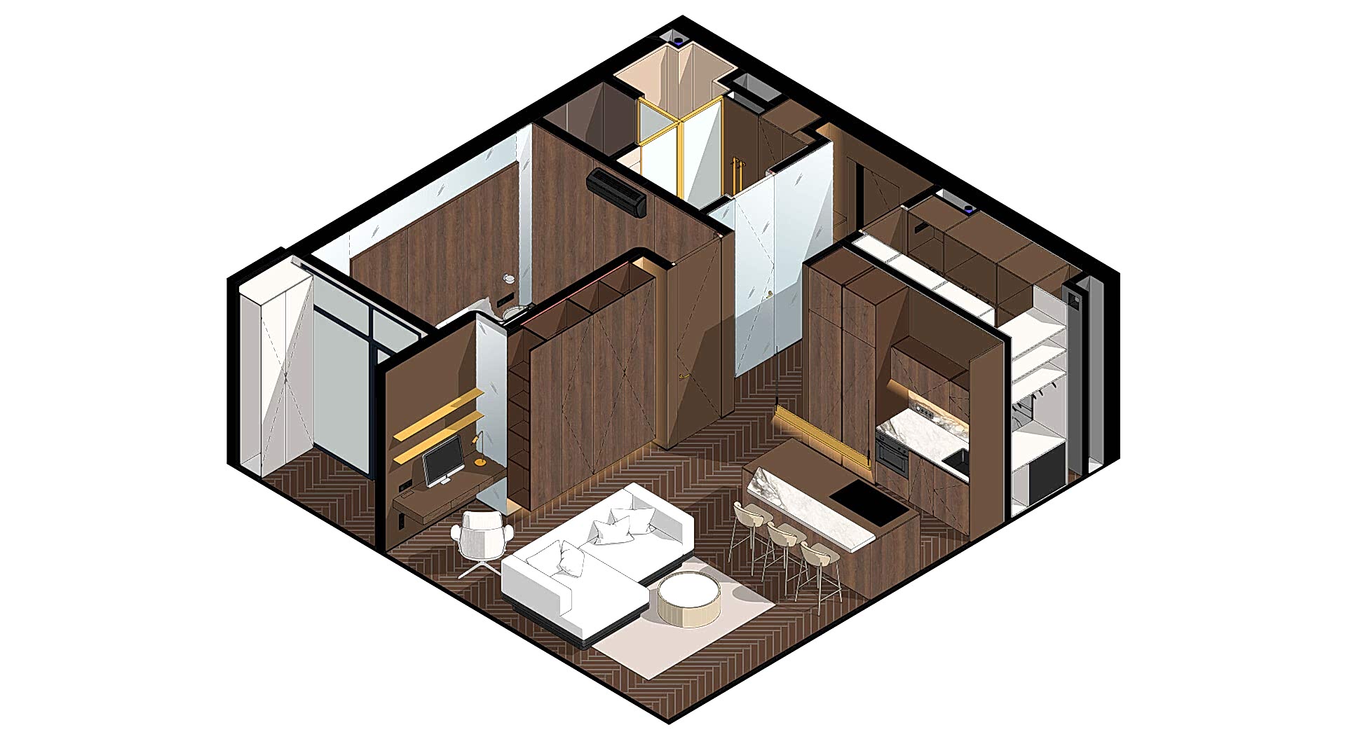 Выполненный дизайн интерьера GB Arch - Дизайн-проект RICHMOND 2 - фото №2