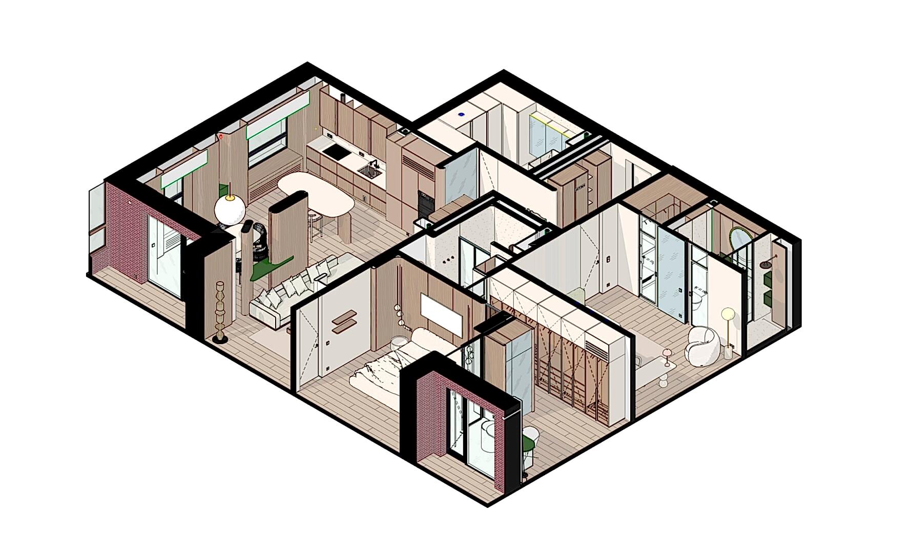 Выполненный дизайн интерьера GB Arch - Дизайн-проект PROVANS - фото №2