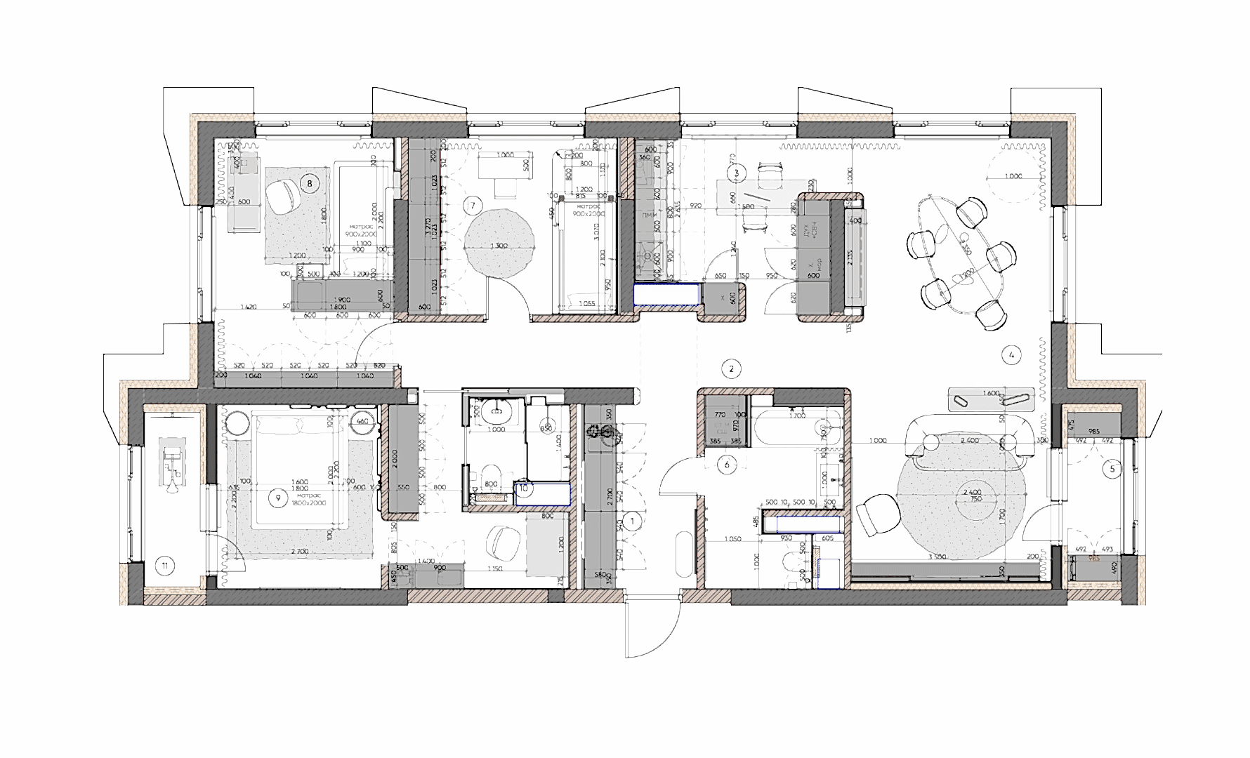 Выполненный дизайн интерьера GB Arch - Дизайн-проект KAZAHSTAN - фото №1